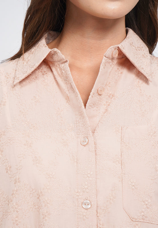 Long Sleeve Embroidered Blouse