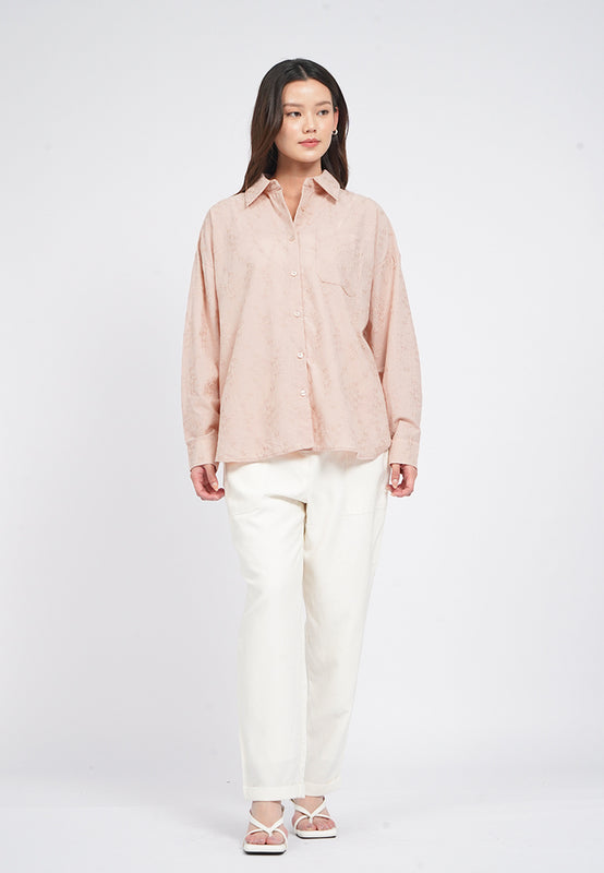 Long Sleeve Embroidered Blouse
