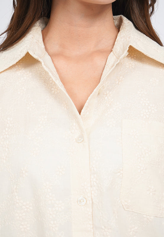 Long Sleeve Embroidered Blouse