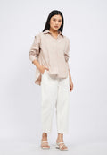Printed Embroidery Long Sleeve Blouse