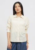 Oversized Embro Long Sleeve Blouse