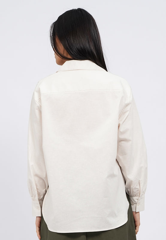 Contrast Stitch Long Sleeve Blouse