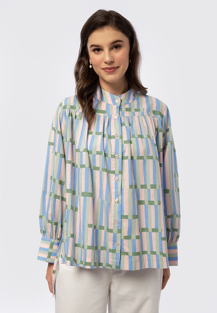 et cetera x .nadjani Hi-Low Gathered Blouse
