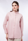 Loose Blouse with Frills Neckline