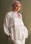 Printed Pleats Long Sleeve Blouse Citra Kirana for et cetera