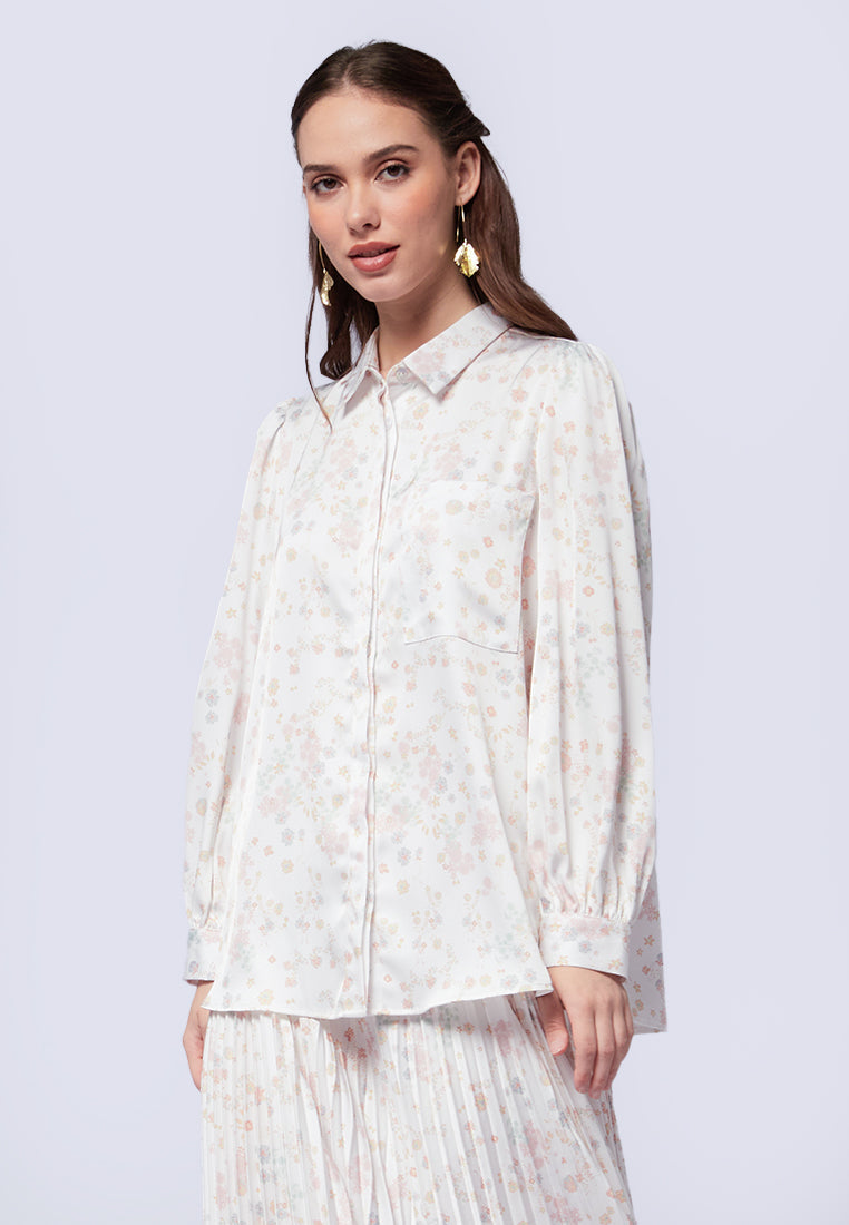 Oversized Pattern Long Sleeve Blouse Citra Kirana for et cetera