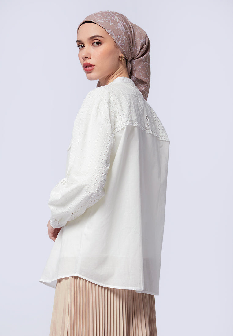 Long Sleeve Tunic with Embroidery Details Citra Kirana for et cetera