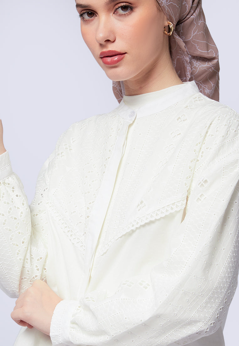 Long Sleeve Tunic with Embroidery Details Citra Kirana for et cetera
