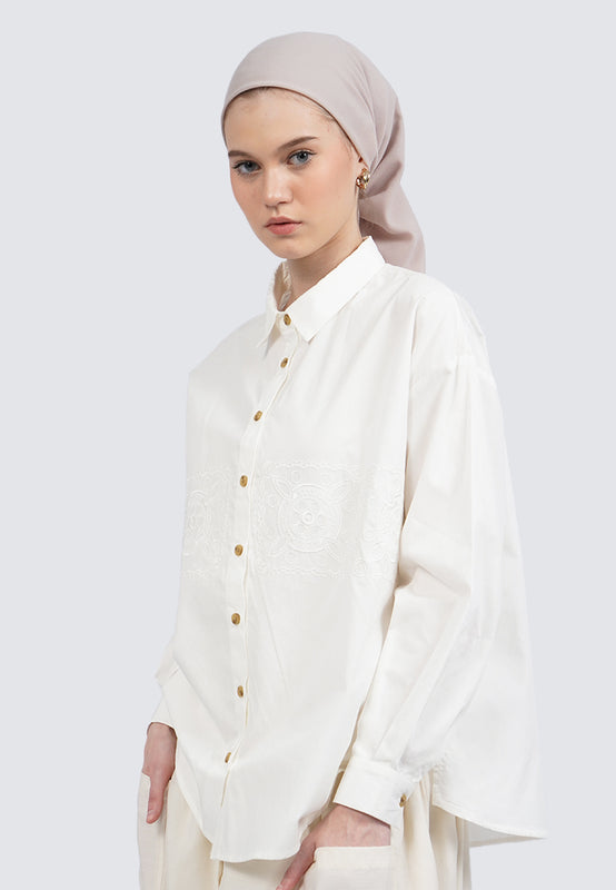 Long Sleeve Embroidered Shirt