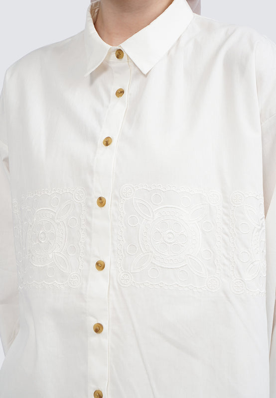 Long Sleeve Embroidered Shirt