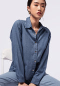 Long Sleeve Denim Blouse