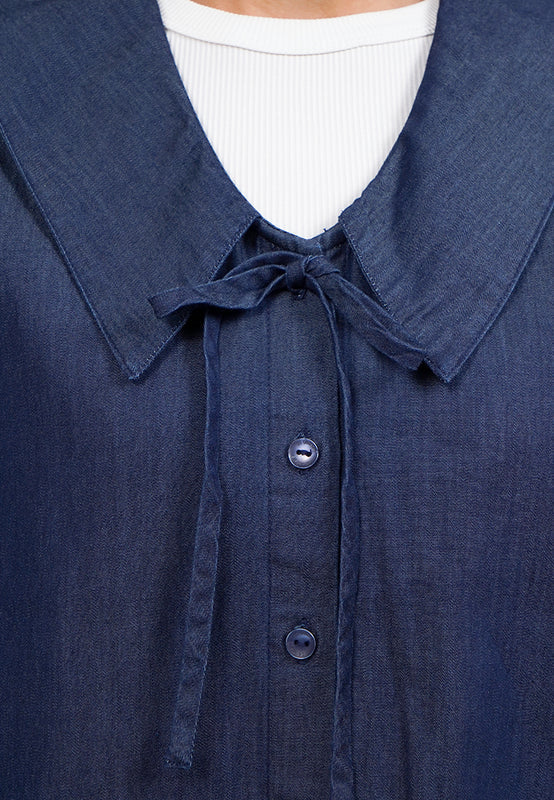 Peterpan Collar Chambray Blouse
