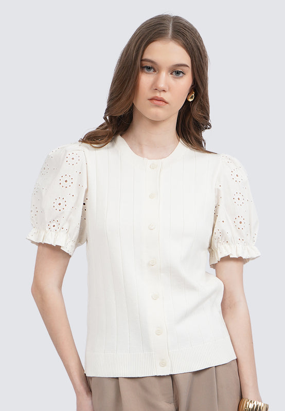 Puff Sleeve Knit Top