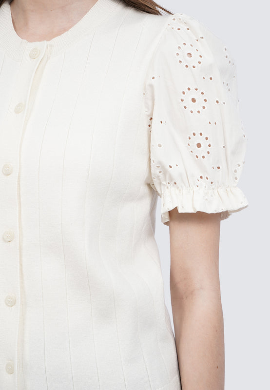 Puff Sleeve Knit Top
