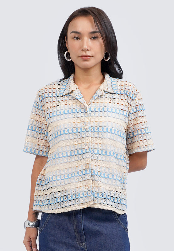 Short Sleeve Knit Blouse
