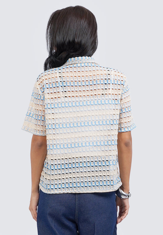 Short Sleeve Knit Blouse