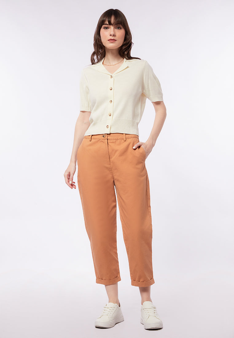Pajama Collar Knit Blouse