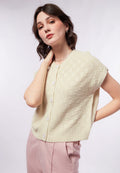 Textured Short Sleeve Knit Top