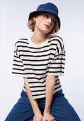 Stripes Short Sleeve Knit Top