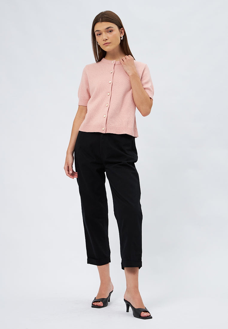 Round Neck Short Sleeve Top