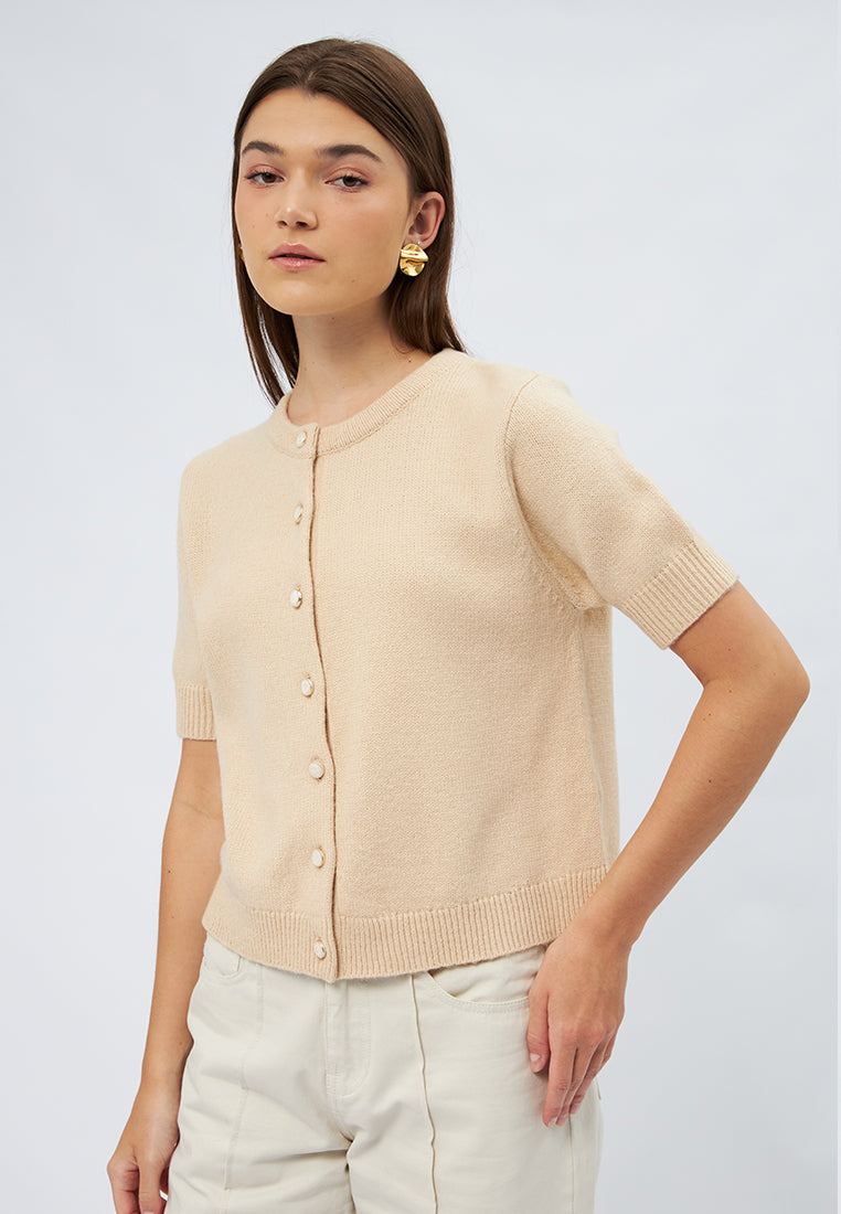 Round Neck Short Sleeve Top