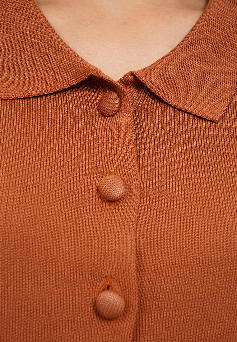 Short Sleeve Peplum Knit Top