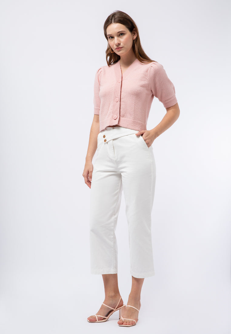 Puff Sleeve Knit Blouse