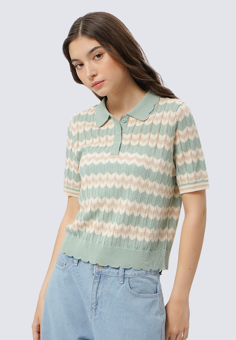 Short Sleeve Knit Top