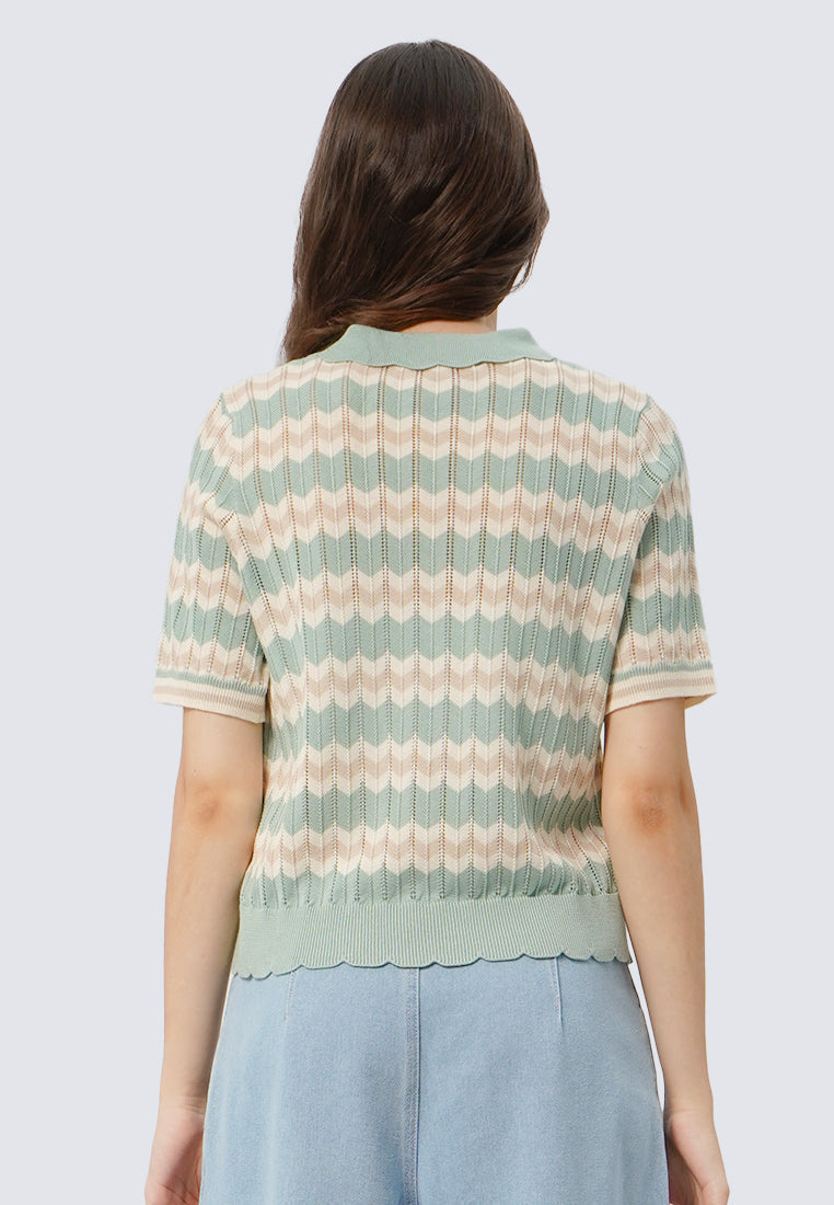 Short Sleeve Knit Top