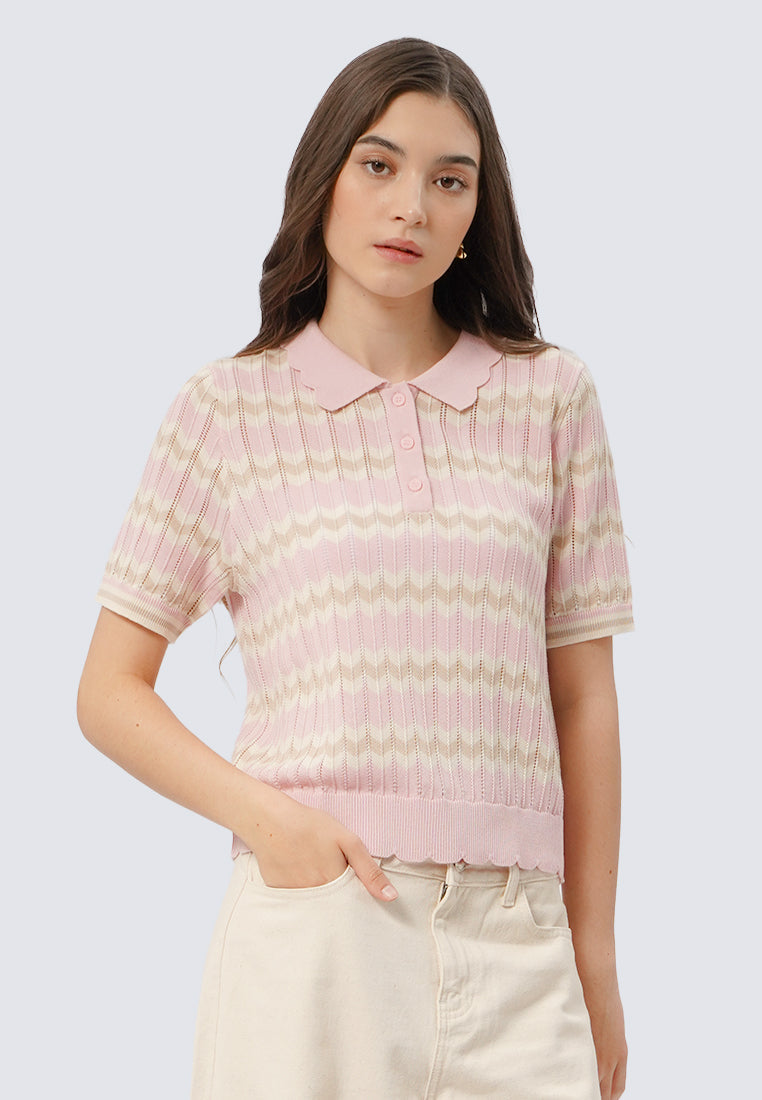 Short Sleeve Knit Top