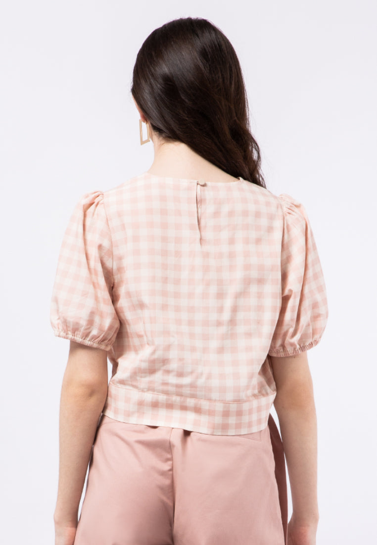 Printed Puff Sleeve Blouse