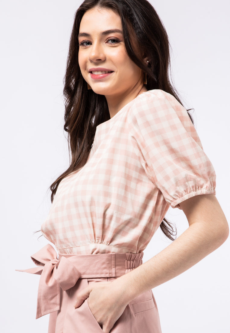 Printed Puff Sleeve Blouse