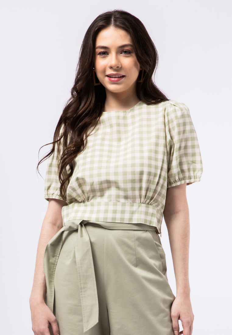 Printed Puff Sleeve Blouse