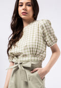 Printed Puff Sleeve Blouse
