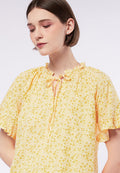 Short Sleeve Printed Blouse