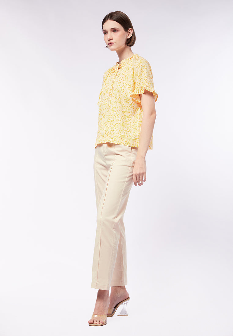 Short Sleeve Printed Blouse