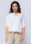 Twisted Sleeve Details Blouse