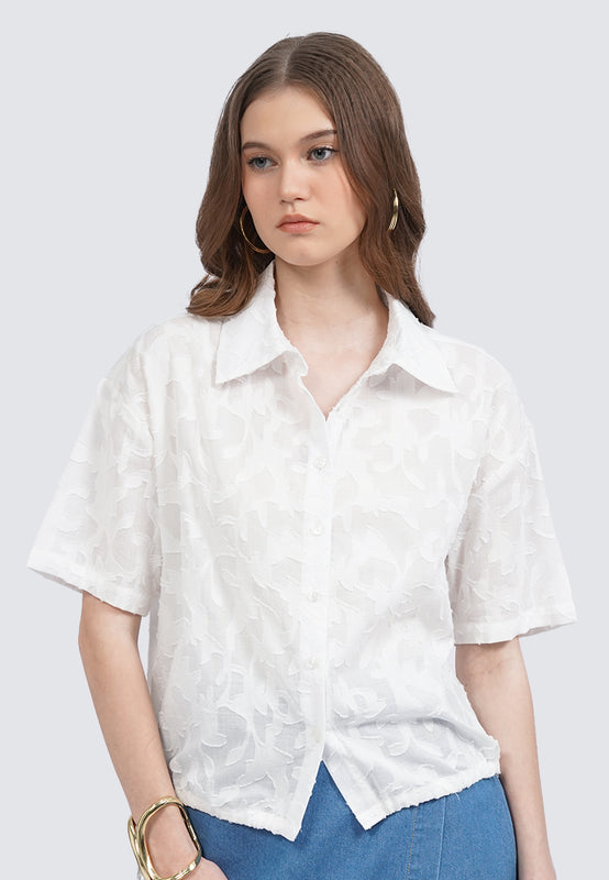 Loose Blouse with Drawstring Hem