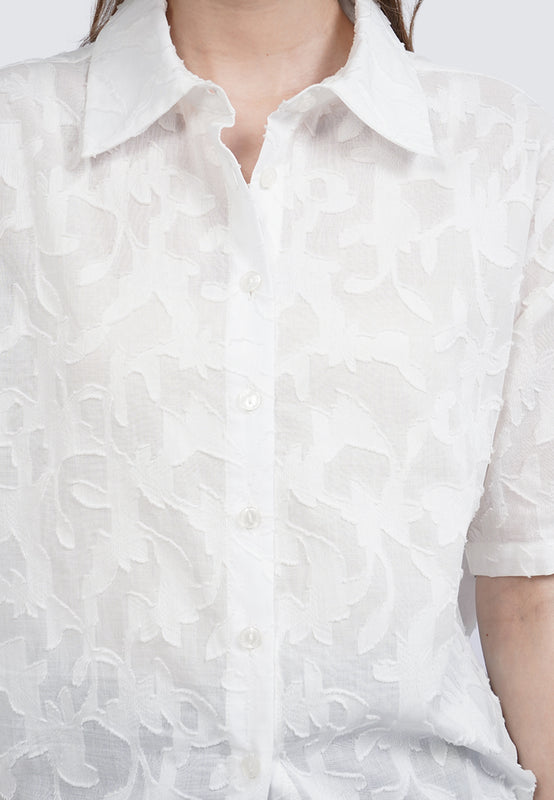 Loose Blouse with Drawstring Hem