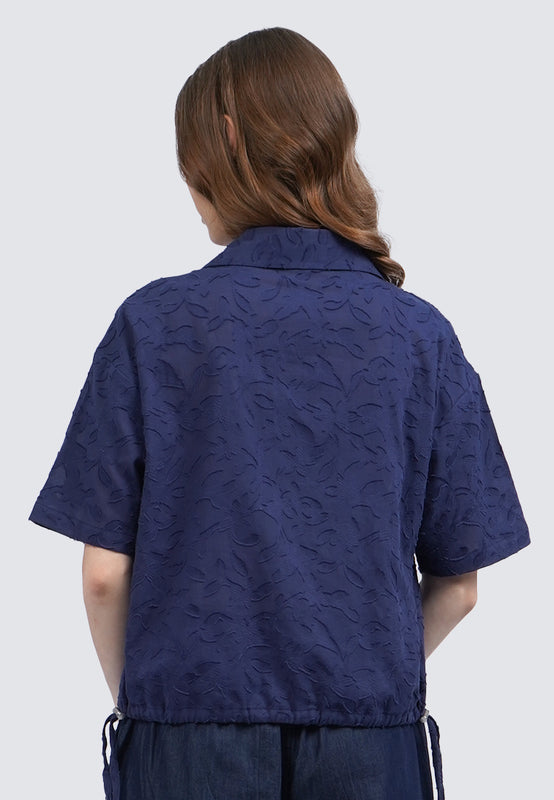 Loose Blouse with Drawstring Hem