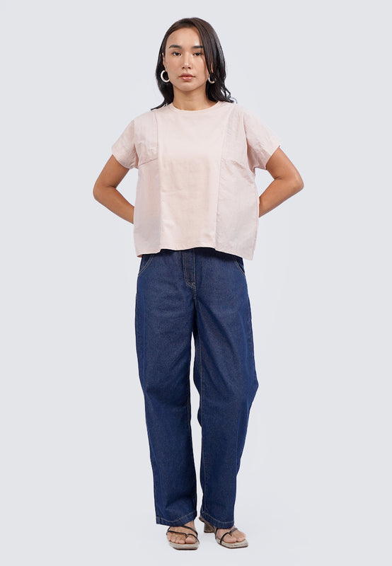 Round Neck Short Sleeve Top