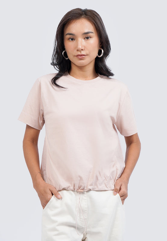 Adjustable Waist Short Sleeve Top