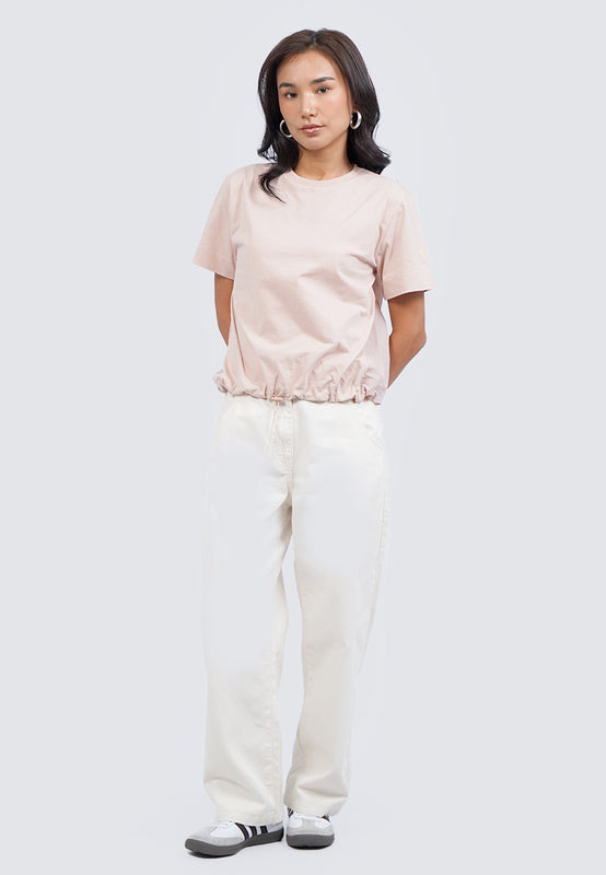 Adjustable Waist Short Sleeve Top