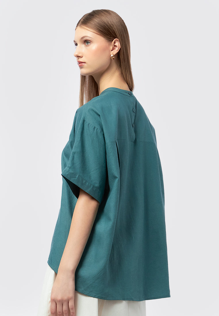 Short Sleeve Loose Blouse