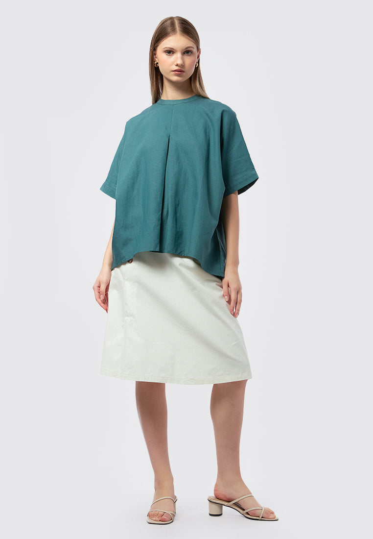 Short Sleeve Loose Blouse
