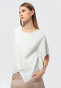 Asymmetric Short Sleeve Blouse