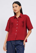 Short Sleeve Blouse with Pocket