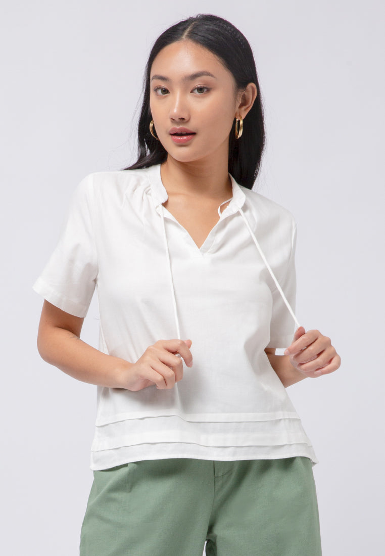 Short Sleeve Lounge Blouse