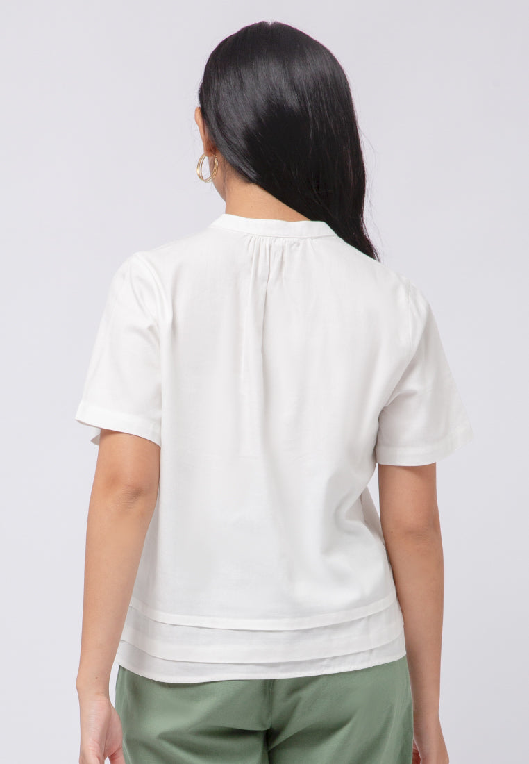Short Sleeve Lounge Blouse