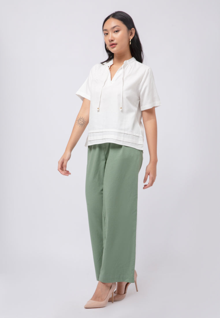 Short Sleeve Lounge Blouse